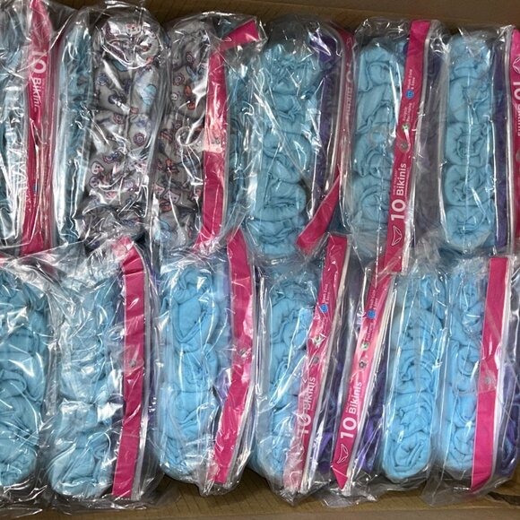 Hanes Girls’ Tagless Bikinis – LOT 60 - 240 pcs – 24 packs (10 ea) – Sz 14 - NEW - Picture 2 of 3